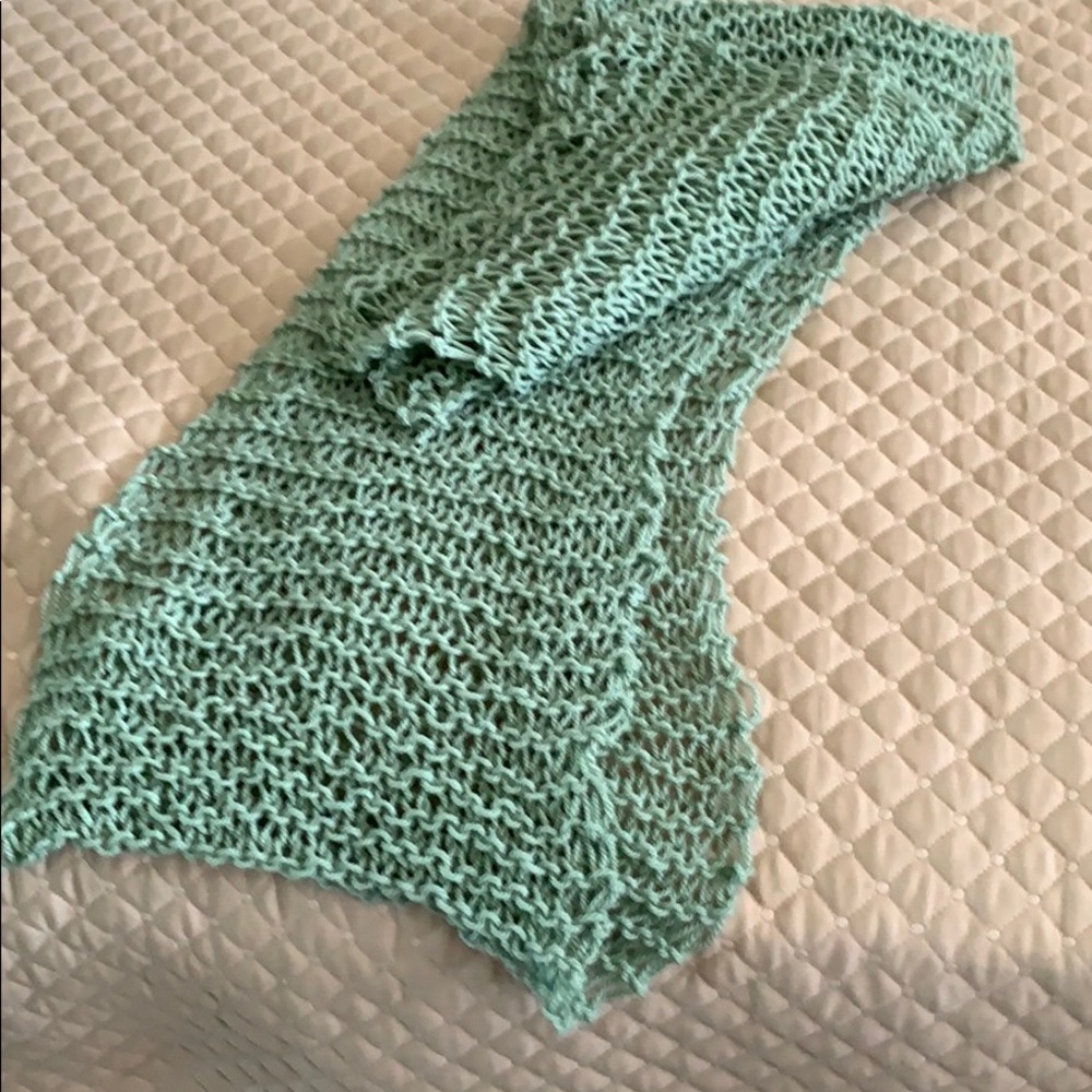 Hand knitted scarf